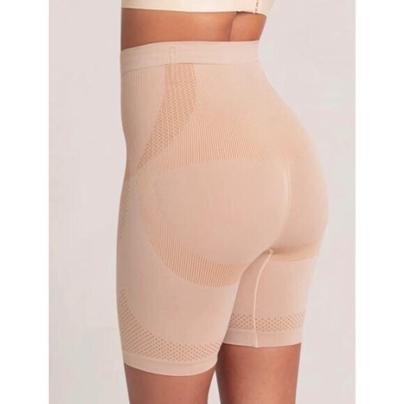 Shapermint Beige Medium Large Everyday Empower Jacquard Shaper Shorts 55025 - Picture 1 of 9